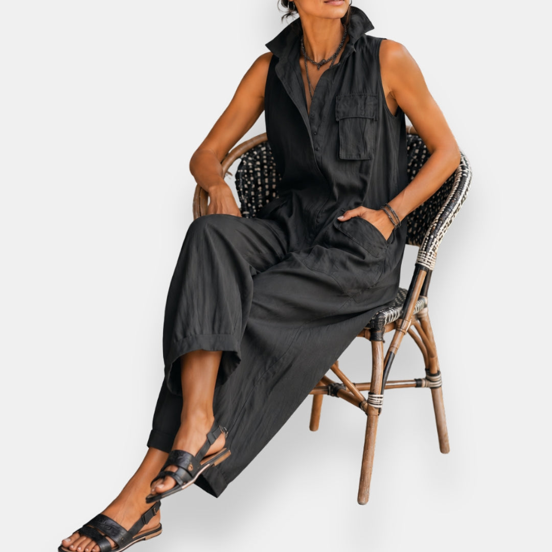 Brooke | Sleeveless Wide-Leg Jumpsuit