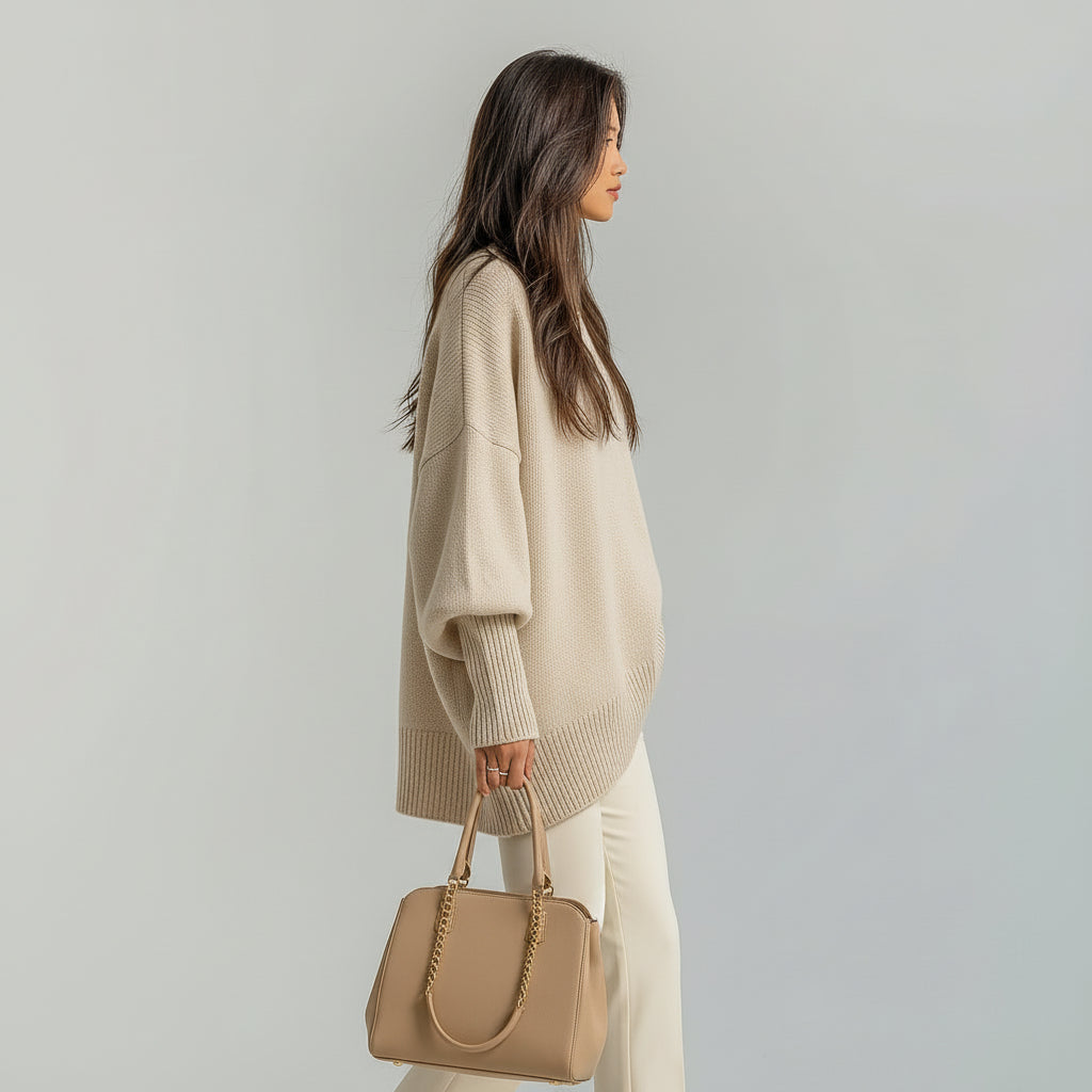 Louise | Elegant Draped Poncho