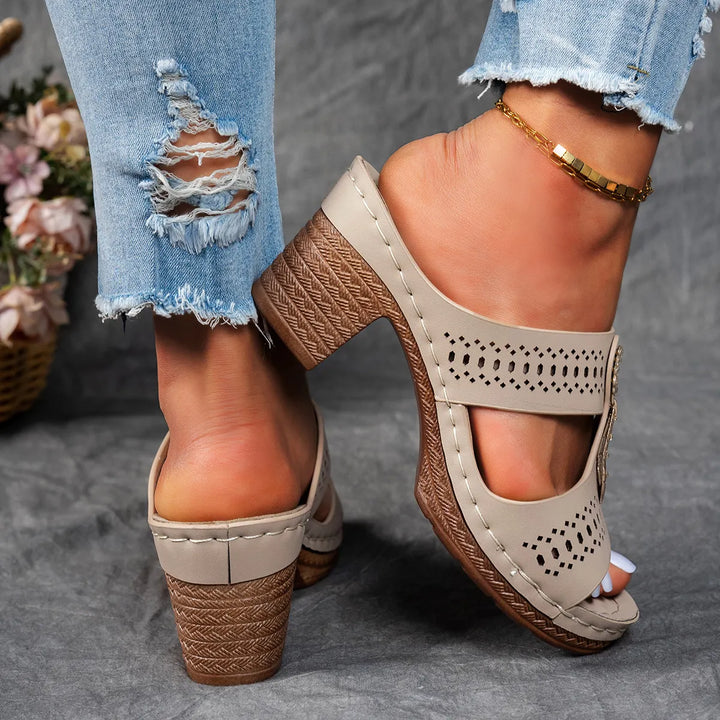Elena | Orthopeadic Diamanté Heeled Sandals