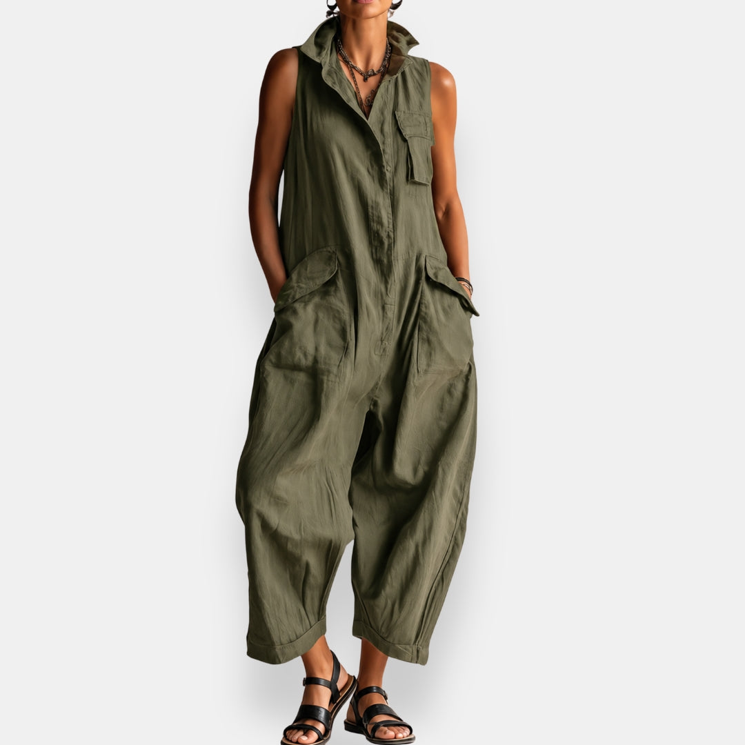 Brooke | Sleeveless Wide-Leg Jumpsuit
