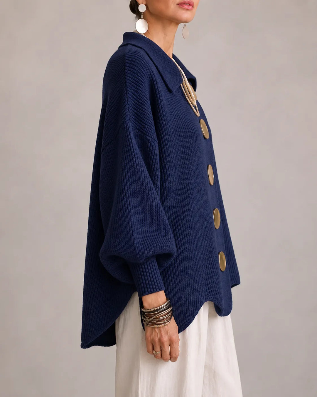 Florence | Oversized Button Knit Cardigan