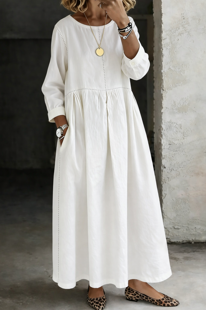 Sylvia | Vintage Denim Maxi Dress