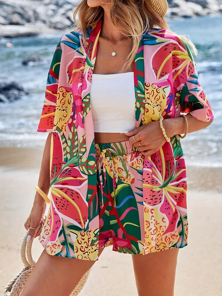 FANNIE™ – Simple Summer Floral Top and Shorts Set