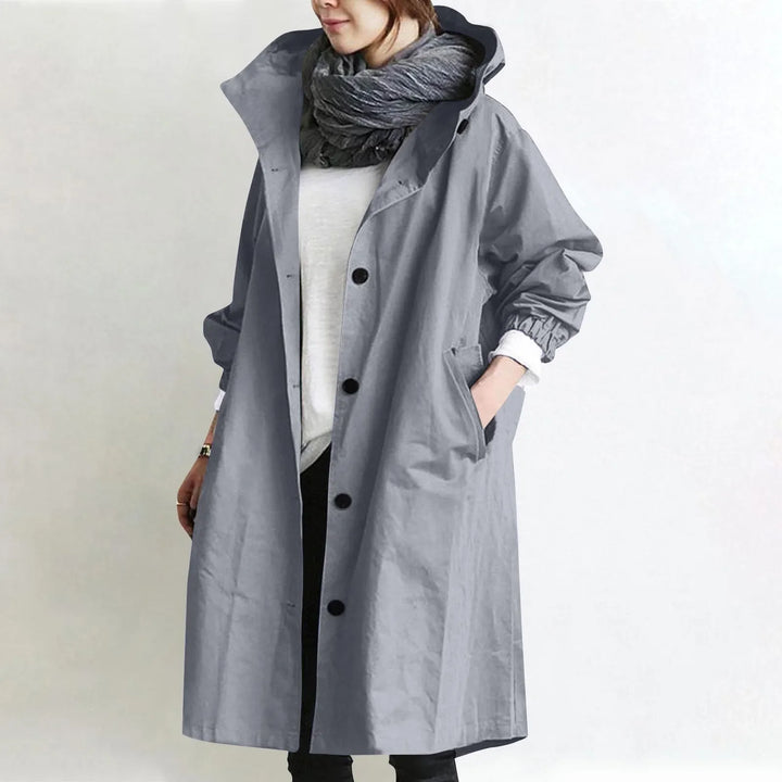 Catherine | Hooded Longline Trench Coat