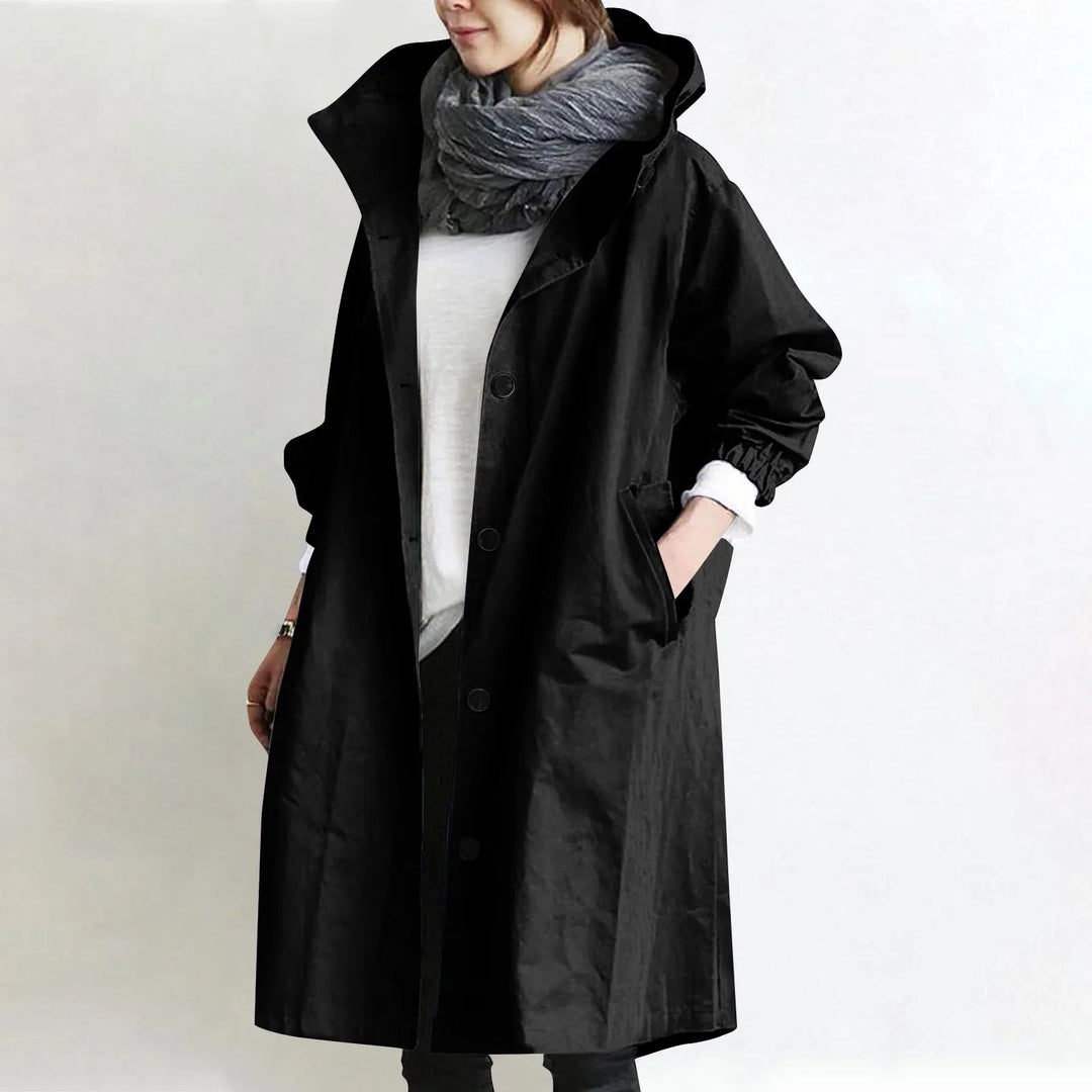 Catherine | Hooded Longline Trench Coat