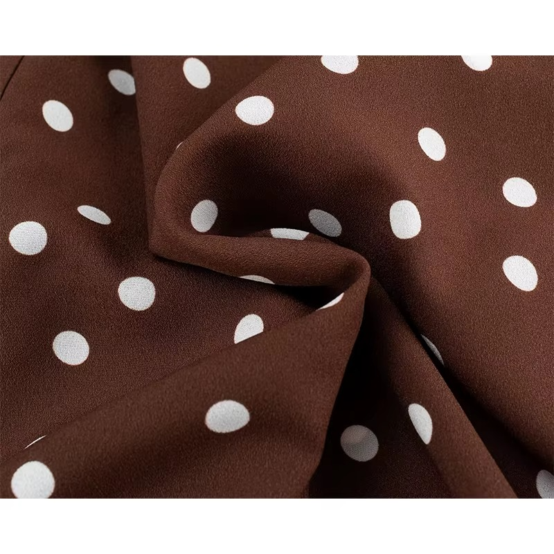 Alice | Chocolate Polka Dot Maxi Dress