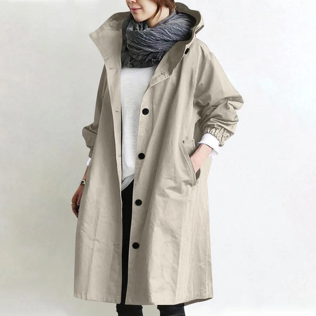 Catherine | Hooded Longline Trench Coat