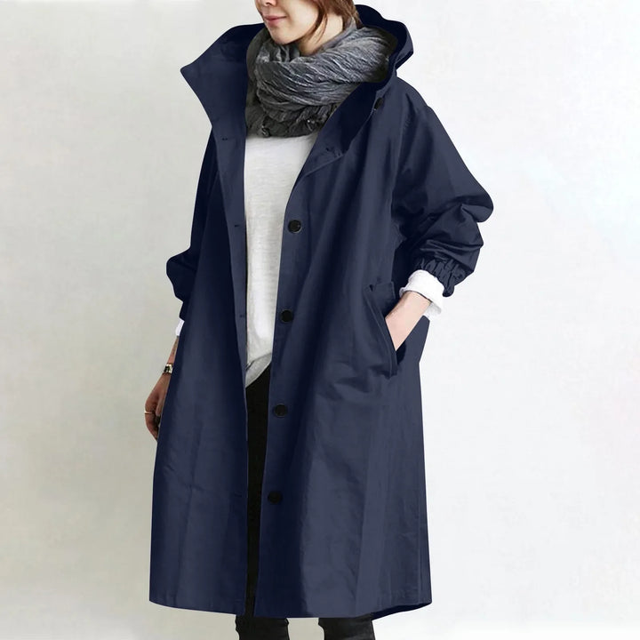 Catherine | Hooded Longline Trench Coat