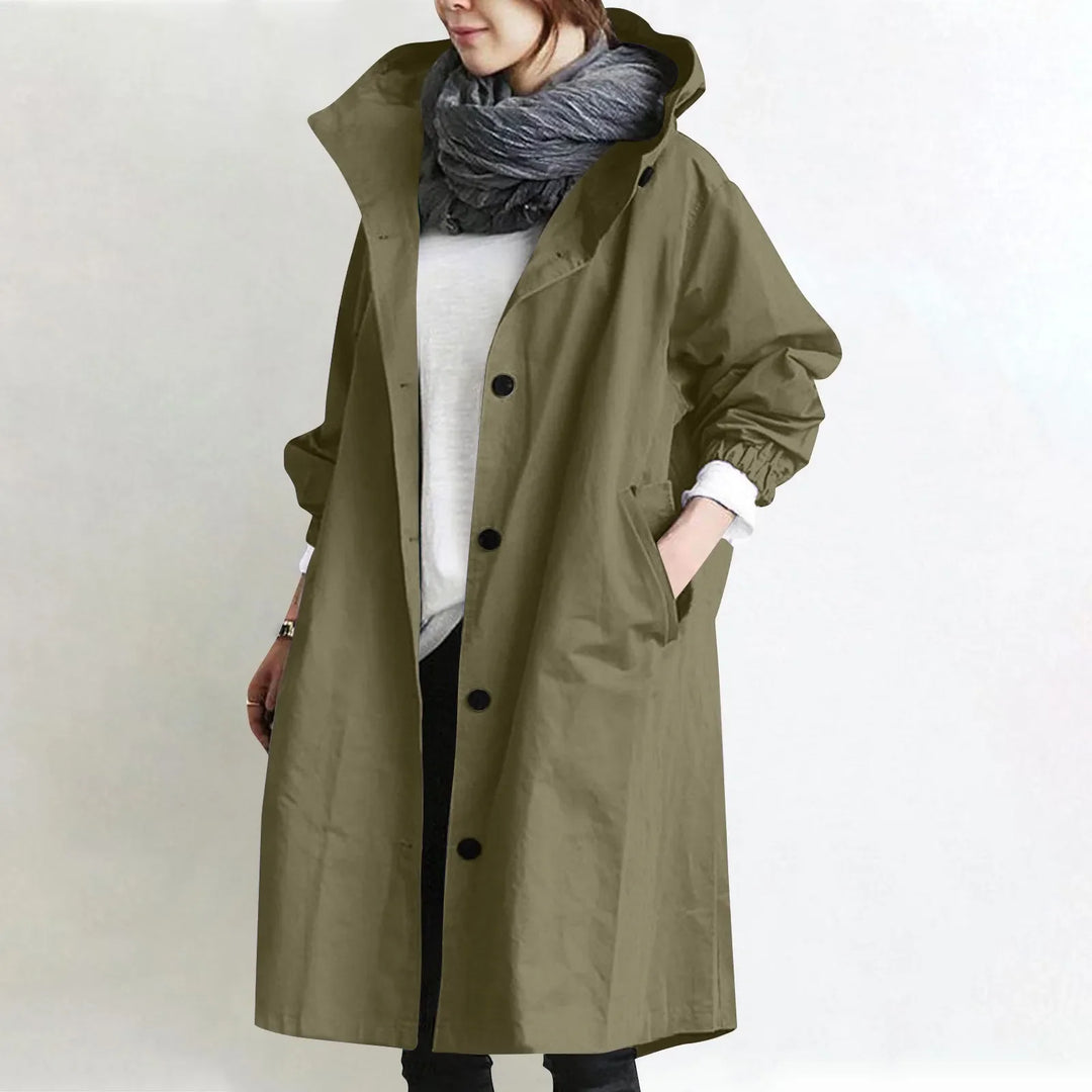 Catherine | Hooded Longline Trench Coat