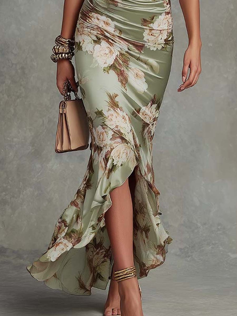 Amelia | Floral Asymmetrical Maxi Dress
