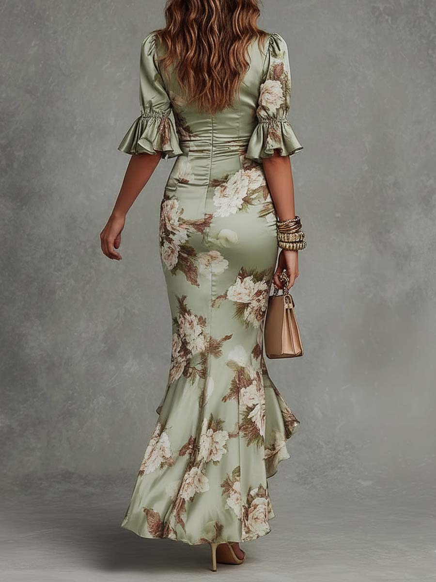Amelia | Floral Asymmetrical Maxi Dress
